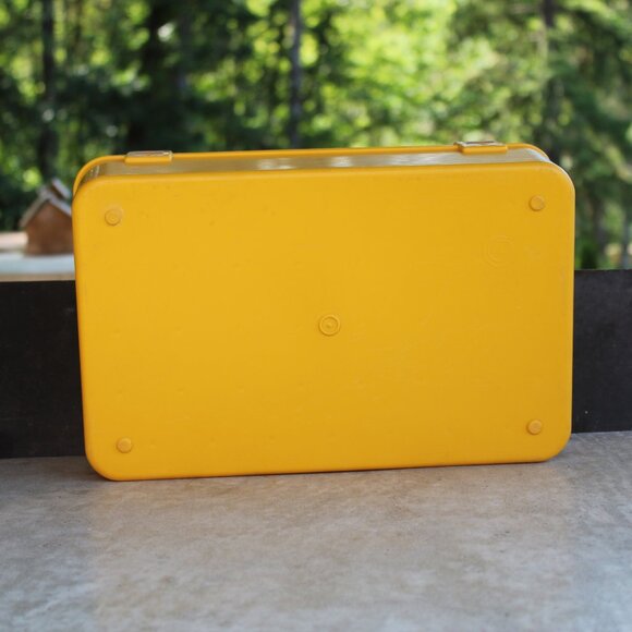 Vintage Wil-Hold Sewing Box โ Mustard Yellow โ Retro Craft Organizer - Picture 6 of 13